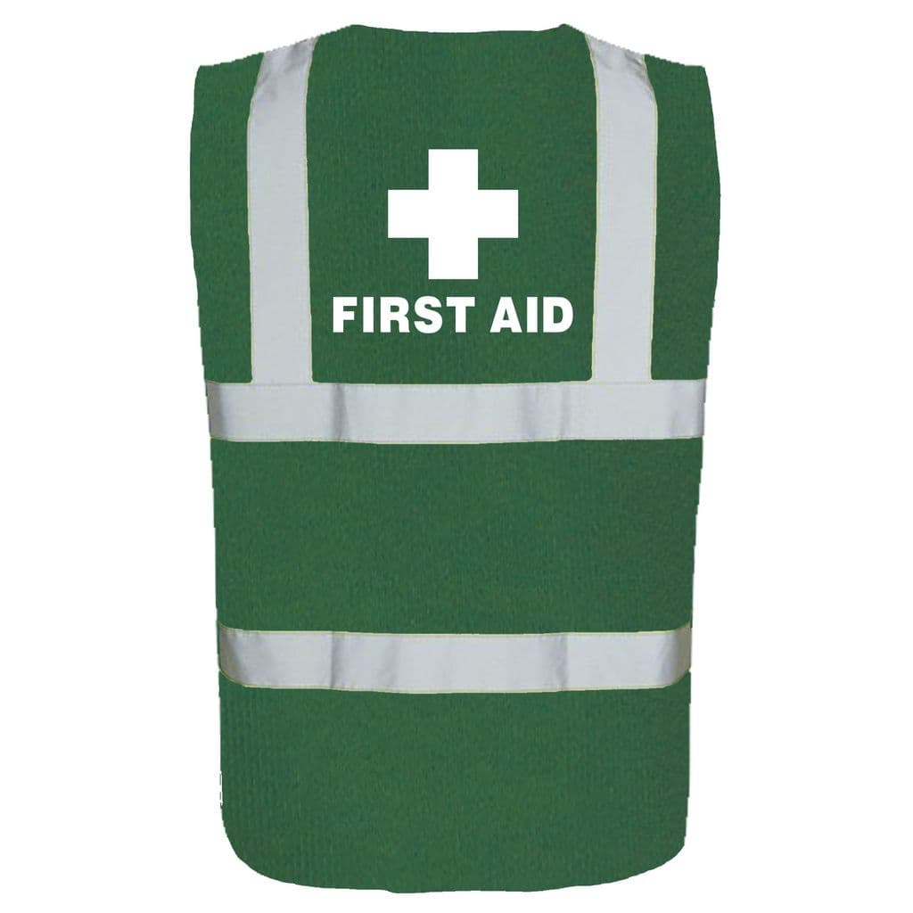 First Aid Hi Viz Green Vest